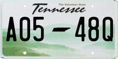 TN license plate A0548Q