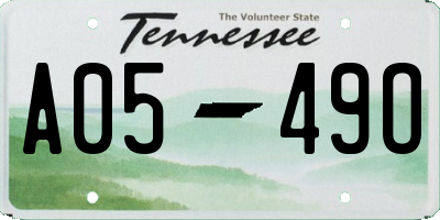 TN license plate A0549O