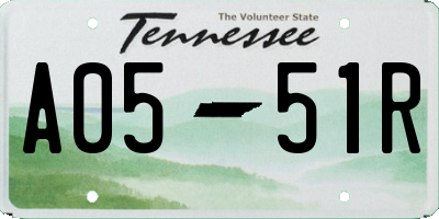 TN license plate A0551R