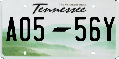 TN license plate A0556Y