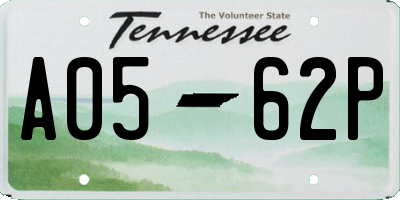 TN license plate A0562P
