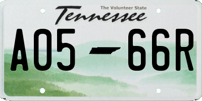 TN license plate A0566R