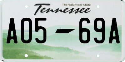 TN license plate A0569A