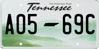 TN license plate A0569C