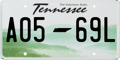 TN license plate A0569L
