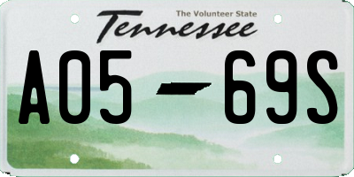 TN license plate A0569S