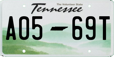 TN license plate A0569T