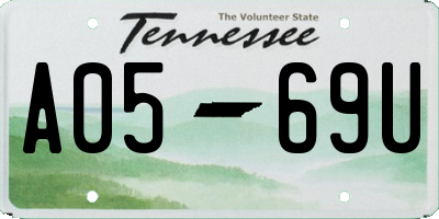 TN license plate A0569U