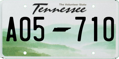 TN license plate A0571O