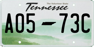 TN license plate A0573C