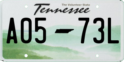 TN license plate A0573L