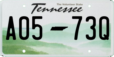 TN license plate A0573Q