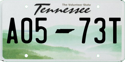 TN license plate A0573T