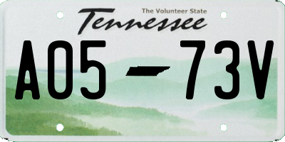 TN license plate A0573V