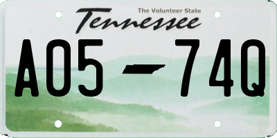 TN license plate A0574Q