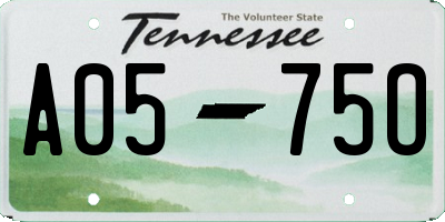 TN license plate A0575O