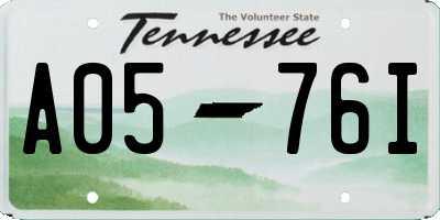 TN license plate A0576I