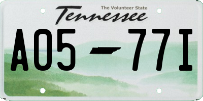 TN license plate A0577I