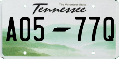 TN license plate A0577Q