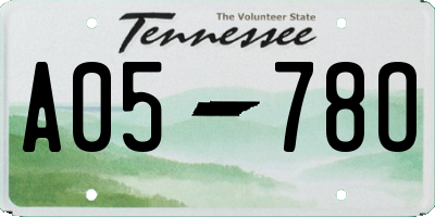 TN license plate A0578O