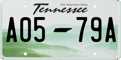 TN license plate A0579A