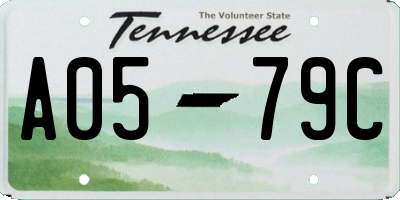 TN license plate A0579C