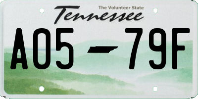 TN license plate A0579F