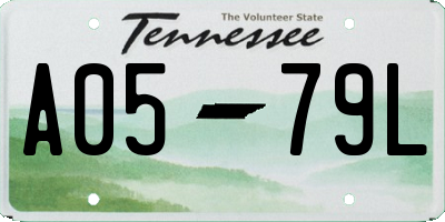 TN license plate A0579L