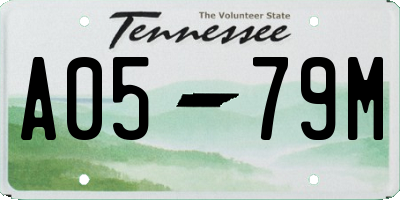 TN license plate A0579M