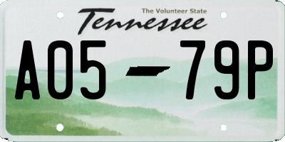 TN license plate A0579P