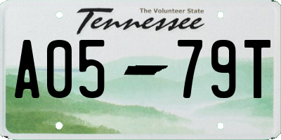 TN license plate A0579T