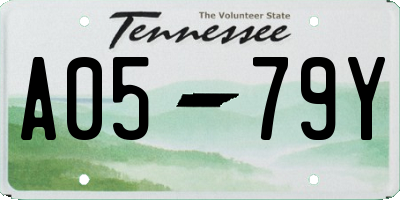 TN license plate A0579Y