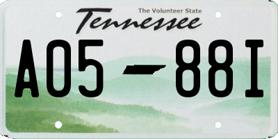 TN license plate A0588I