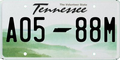 TN license plate A0588M