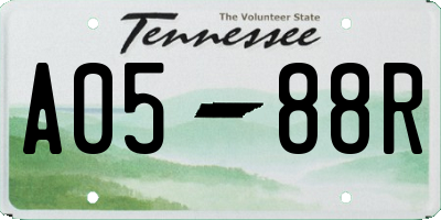 TN license plate A0588R