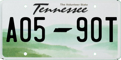 TN license plate A0590T