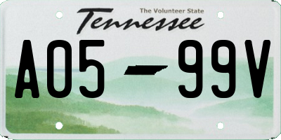 TN license plate A0599V