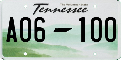 TN license plate A0610O