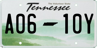 TN license plate A0610Y