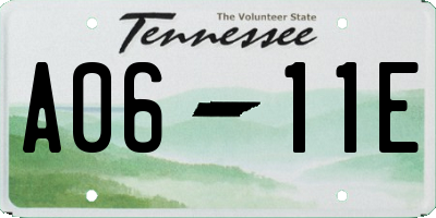 TN license plate A0611E