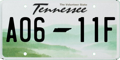 TN license plate A0611F