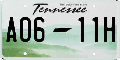 TN license plate A0611H