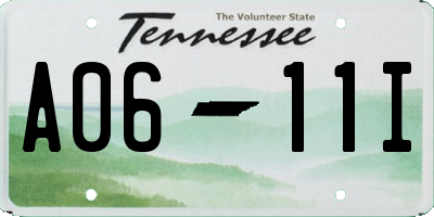 TN license plate A0611I