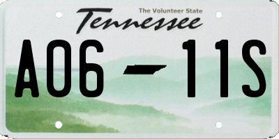 TN license plate A0611S