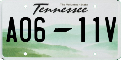 TN license plate A0611V
