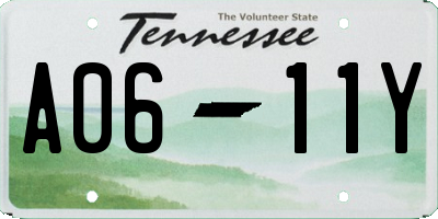 TN license plate A0611Y