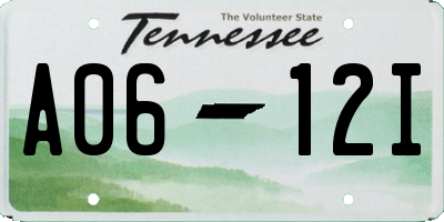 TN license plate A0612I