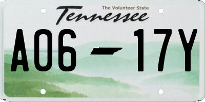 TN license plate A0617Y