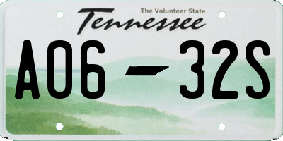 TN license plate A0632S