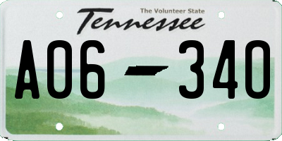 TN license plate A0634O